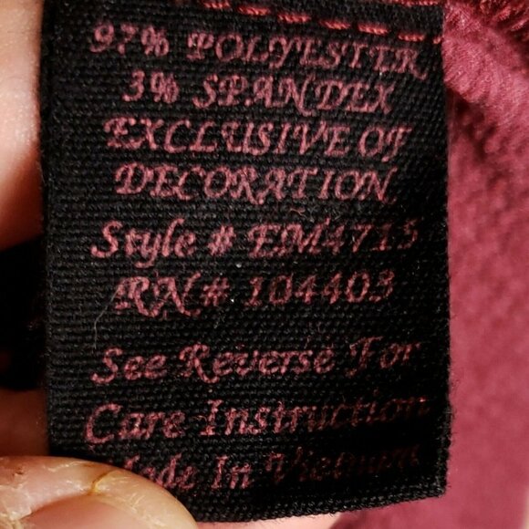 EAM Womens Red Floral Gauzy Textured Blouse Large - Picture 7 of 8